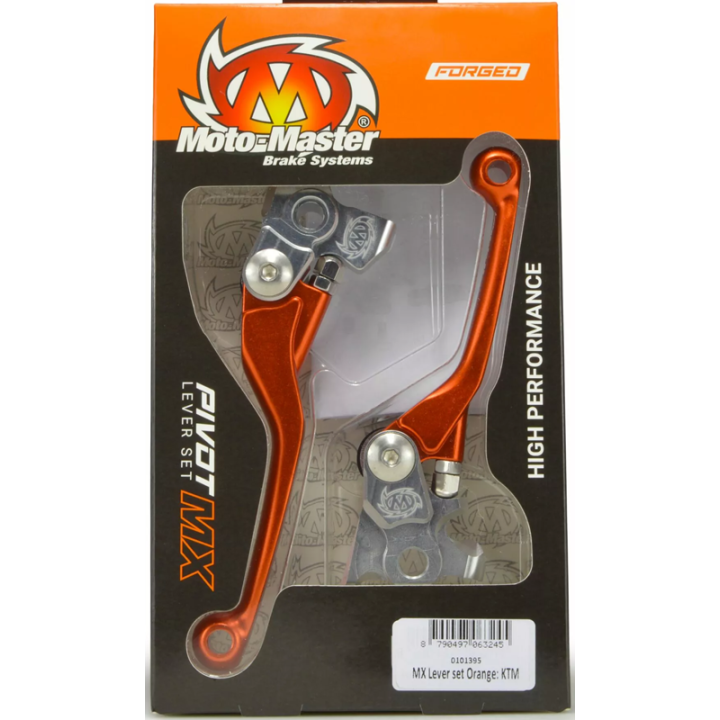 PAIRE DE LEVIERS REPLIABLE MOTO MASTER ORANGE KTM EXC 150 2020-2023