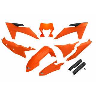 KIT PLASTIQUES UFO ORANGE KTM EXC 150 250 300 ET EXCF 250 350 450 2024-2025