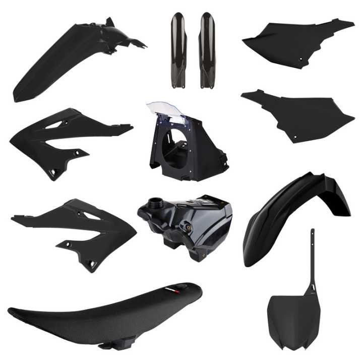 KIT PLASTIQUES CARENAGE POLISPORT RESTYLÉ NOIR YAMAHA YZ 125 250 2002-2021