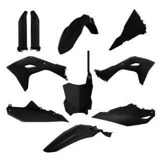 KIT PLASTIQUES CARENAGE POLISPORT NOIR KAWASAKI KXF 450 2024-2025