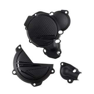 KIT DE PROTECTIONS DE MOTEUR POLISPORT NOIR KTM SX 250 ET HUSQVARNA TC 250 2023-2025