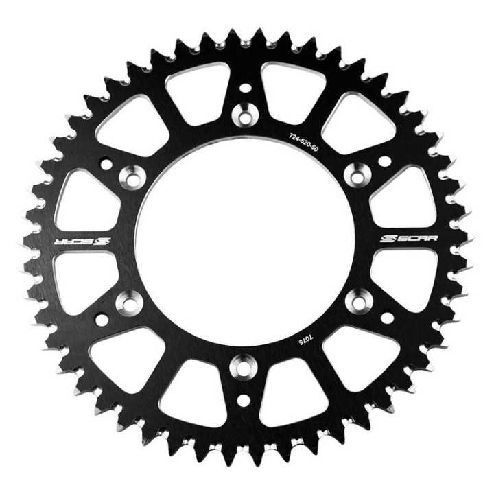 COURONNE SCAR ALU NOIRE PAS 520 52 DENTS KTM EXC 300 1993-2017