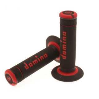 POIGNEES DOMINO OFF-ROAD X-TREME NOIR/ROUGE 22 MM