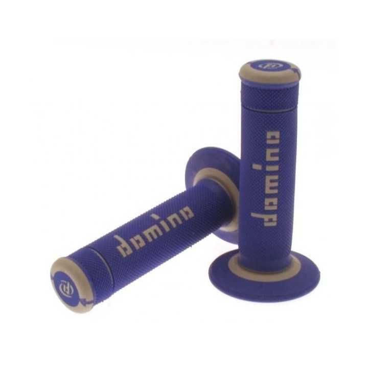 POIGNEES DOMINO OFF-ROAD X-TREME GRIS/BLEU 22 MM