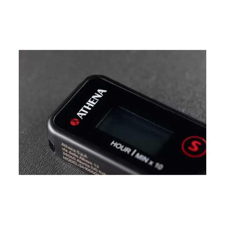 COMPTEUR D' HEURES SANS FIL NOIR ATHENA