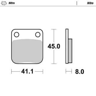 PLAQUETTES DE FREIN ARRIERE MOTO MASTER NITRO KAWASAKI KX 65 2000-2024