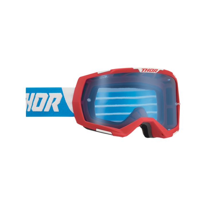 MASQUE LUNETTES CROSS THOR REGIMENT ROUGE BLANC BLEU