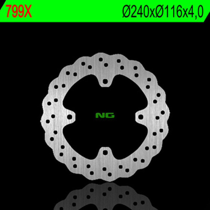 DISQUE DE FREIN ARRIERE A PETALES WAVE NG KAWASAKI KX 250 03/08