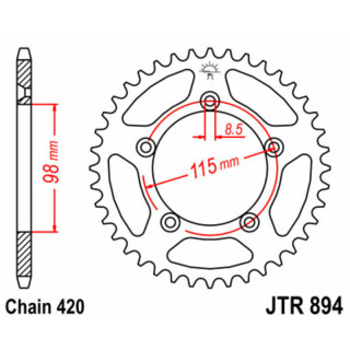 Couronne PBR 50 dents acier pas 420 HUSQVARNA / KTM SX-65 2002-18