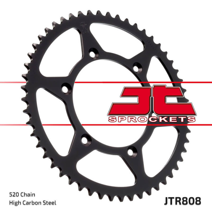 Couronne JT SPROCKETS 49 dents acier pas 520 type 808 Suzuki RM-250 1999