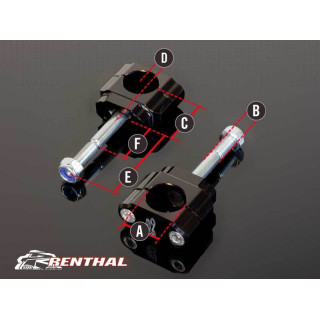 PONTETS DE GUIDON RENTHAL Ø28,6mm Fatbar Twinwall Yamaha 125 250 YZ