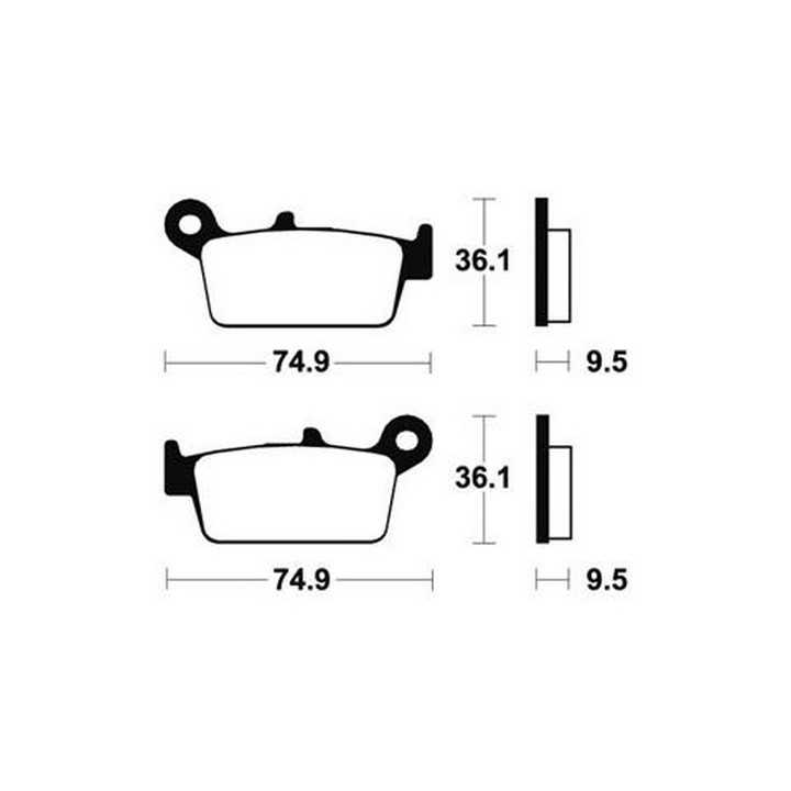 PLAQUETTE DE FREIN AVANT MO194 LOISIR BENDIX YAMAHA YZ 125 92/02