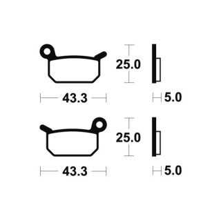 PLAQUETTES DE FREIN ARRIERE MO294 BENDIX KTM SX 65 04/08