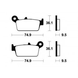 PLAQUETTE DE FREIN AVANT MOR194 COMPETITION BENDIX YAMAHA YZ 125 92/02