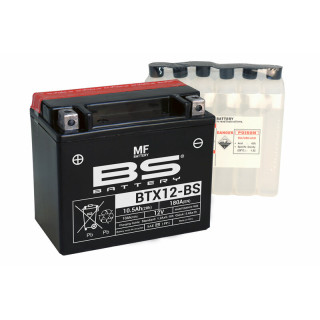 BATTERIE BS sans entretien avec pack acide - BTX12-BS KAWASAKI ER6-N 2006-11