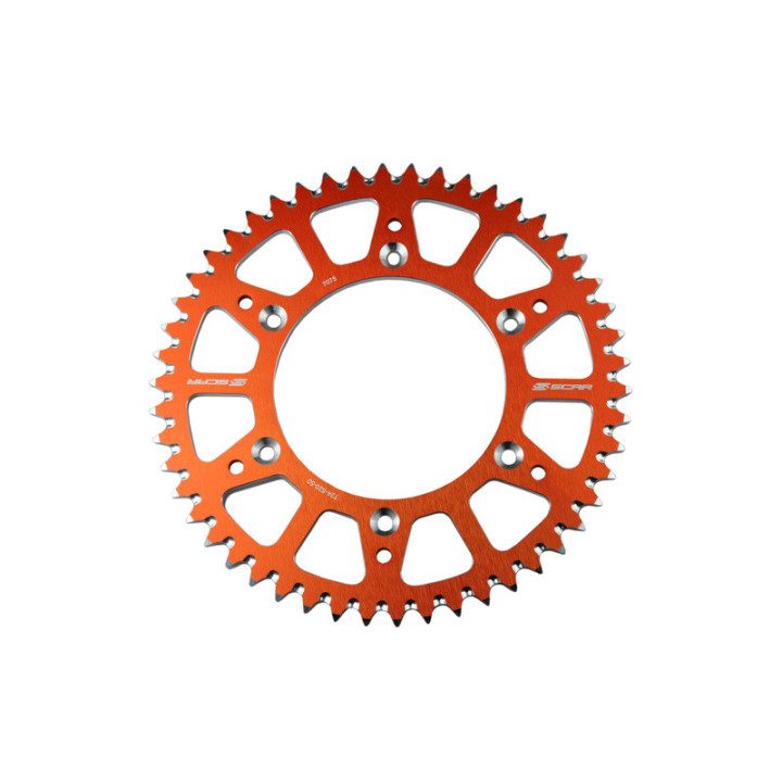 COURONNE SCAR ALU ORANGE TYPE SRS530 PAS 520 50 DENTS KTM SX 125 1993-2025