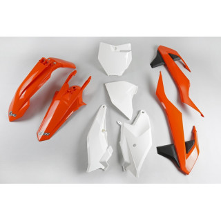 KIT PLASTIQUES UFO ORANGE BLANC KTM SX 85 2018-24