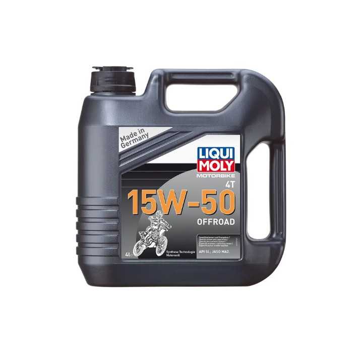 Huile moteur moto Liqui Moly 4T 15W-50 Offroad 100% synthétique 4L