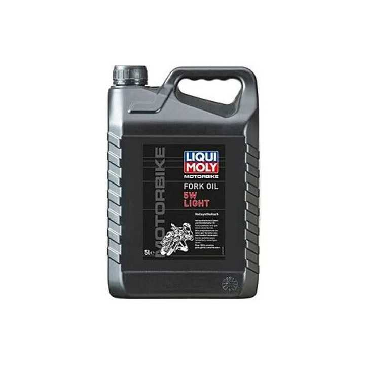 Huile pour fourche ou amortisseurs moto 5W light 100% synthétique 5L