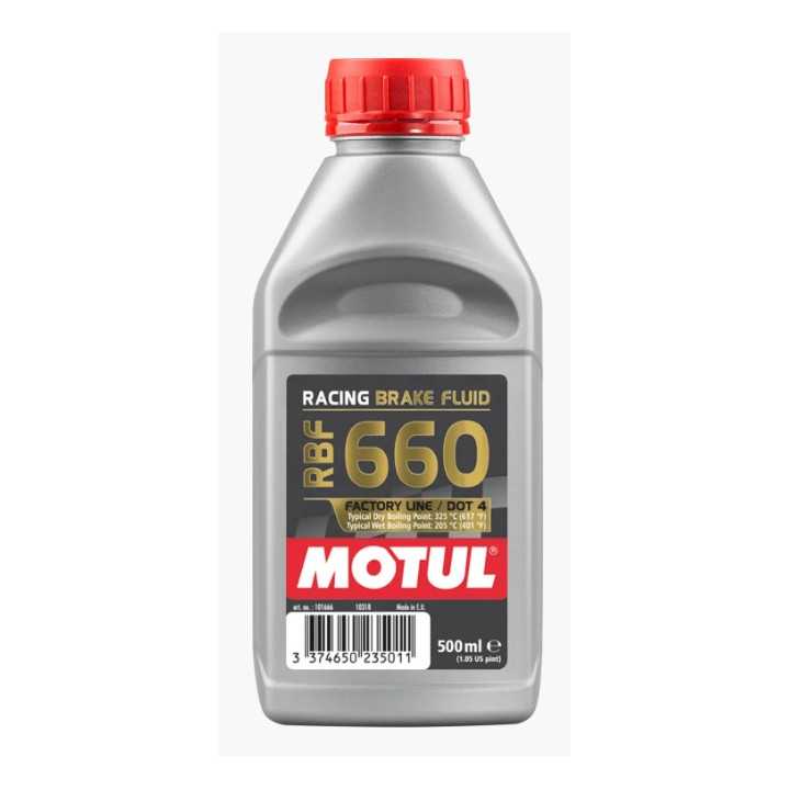 LIQUIDE DE FREIN MOTUL RBF 660 500ML DOT 4 HAUTES TEMPERATURES