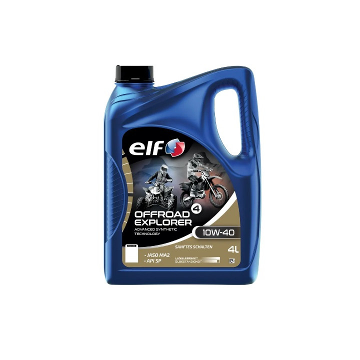 HUILE MOTEUR MOTO OFF ROAD EXPLORER 10W40 ELF TECHNOLOGIE AVANCEE SYNTHETIQUE 4T 4L