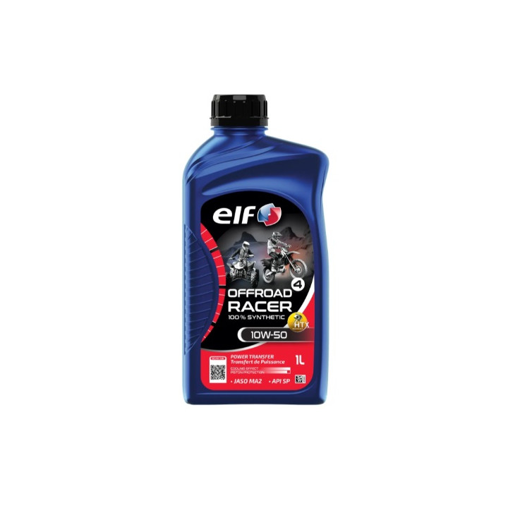 HUILE MOTEUR MOTO OFF ROAD RACER 10W50 ELF SYNTHETIQUE 4T 1L