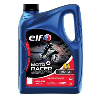 HUILE MOTEUR MOTO 4 RACER 10W-60 ELF TECHNOLOGIE AVANCEE SYNTHETIQUE 4T 4L