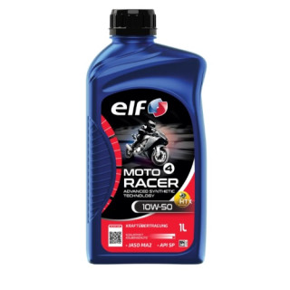 HUILE MOTEUR MOTO 4 RACER 10W-50 ELF TECHNOLOGIE AVANCEE SYNTHETIQUE 4T 1L