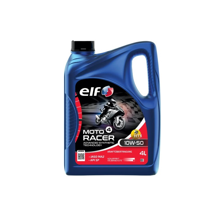 HUILE MOTEUR MOTO 4 RACER 10W-50 ELF TECHNOLOGIE AVANCEE SYNTHETIQUE 4T 4L