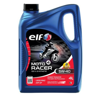 HUILE MOTEUR MOTO 4 RACER 5W-40 ELF SYNTHETIQUE 4T 4L