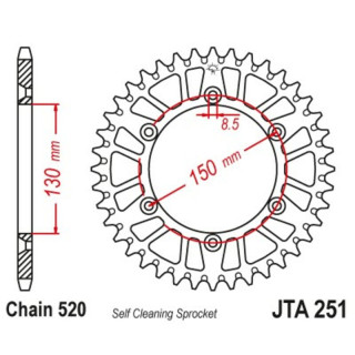 COURONNE JT SPROCKETS ALU STANDARD YAMAHA - 520 - 51 DENTS