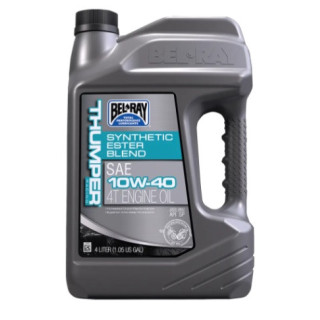 HUILE MOTEUR 4T SYNTHETIQUE ESTER BLEND THUMPER RACING 10W40 4L BEL-RAY