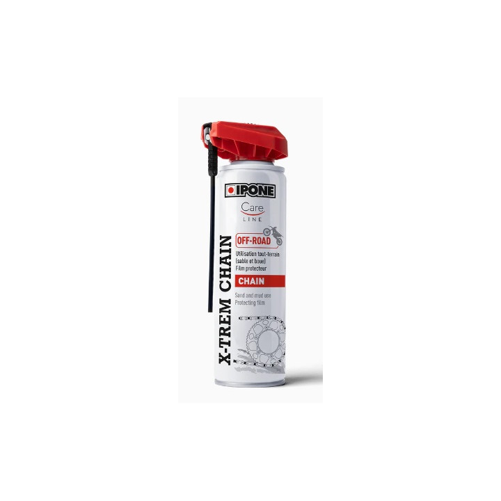 GRAISSE BOMBE CHAINE IPONE SPRAY CARELINE X-TREM CHAIN CROSS OFF ROAD 250ML MOTO