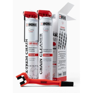 PACK NETTOYAGE CHAINE ET GRAISSE MOTO CROSS TOUT TERRAIN IPONE