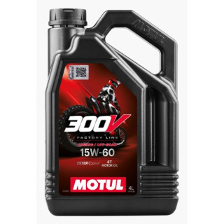 HUILE MOTEUR MOTUL 300V FACTORY LINE OFF ROAD 15W60  4T 100% SYNTHETIC 4 LITRES