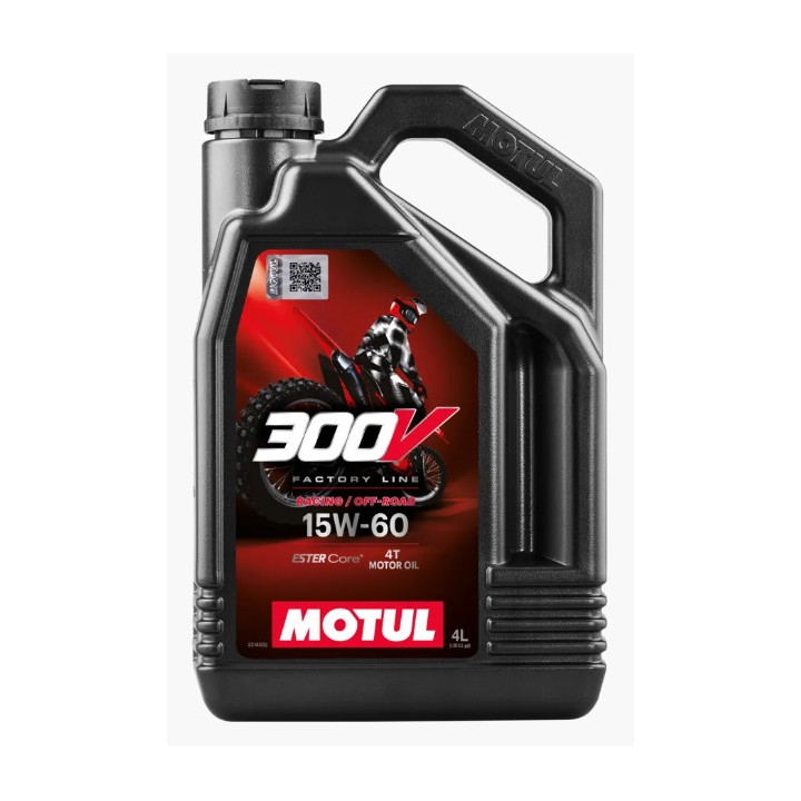 HUILE MOTEUR MOTUL 300V FACTORY LINE OFF ROAD 15W60  4T 100% SYNTHETIC 4 LITRES