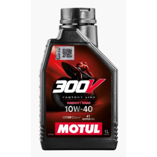 HUILE  MOTEUR MOTUL 300V FACTORY LINE ROAD RACING 10W40  4T 100% SYNTHETIC 1 LITRE