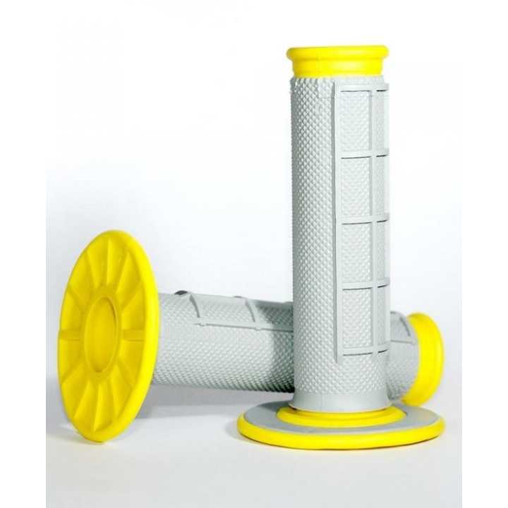 POIGNEES RENTHAL DUAL GRIP 50% GAUFRE DIAMOND 22 MM