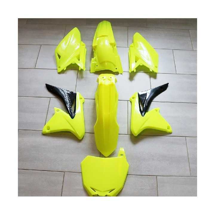 KIT PLASTIQUES RACETECH JAUNE FLUO SUZUKI RMZ 250 10/16