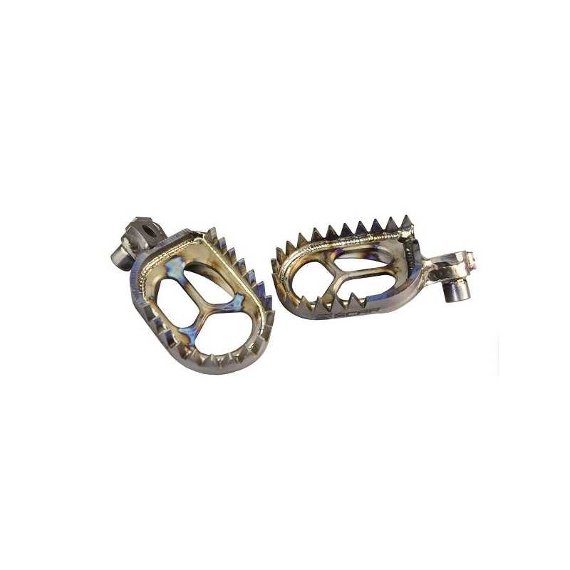 Repose-pieds Moto Pour Yamaha YZ / WR – Ajustable, Antidérapant, Compatible Modèles 2001-2023, Couleur Argent