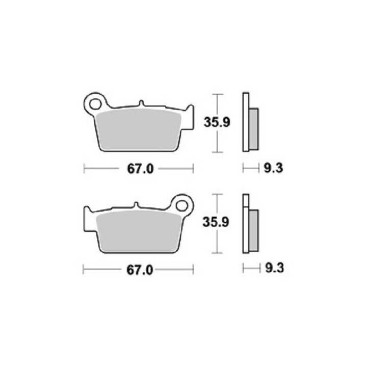 PLAQUETTES DE FREIN ARRIERE AP RACING LMP390ORR YAMAHA YZF 450 03/15