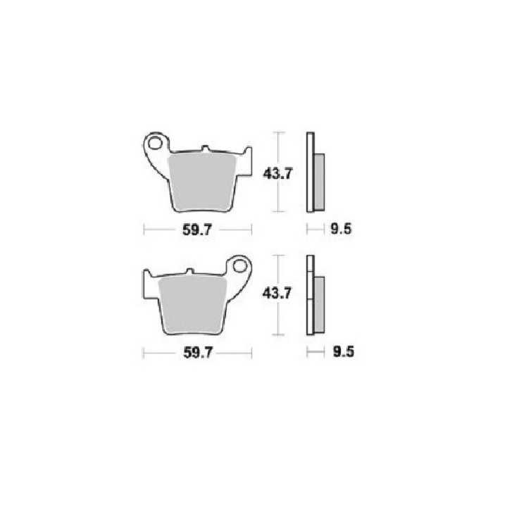 PLAQUETTES DE FREIN AVANT AP RACING LMP377ORR HONDA CRF 450 02/16