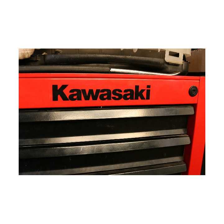 2 STICKERS AUTOCOLLANT KAWASAKI NOIR 20cm