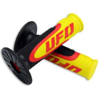 POIGNEES DOMINO OFF-ROAD X-TREME NOIR/ROUGE 22 MM