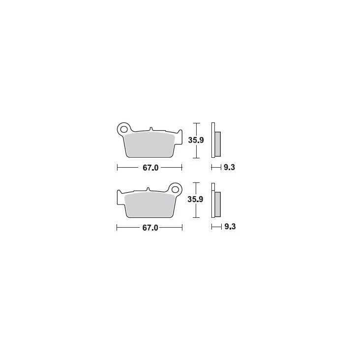 PLAQUETTES DE FREIN ARRIERE BRAKING YAMAHA WRF 250 03/16