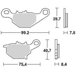 PLAQUETTES DE FREIN ARRIERE BRAKING SUZUKI RM 85 05/17
