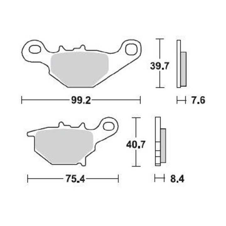 PLAQUETTES DE FREIN ARRIERE BRAKING SUZUKI RM 85 05/17